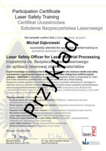Certyfikat_LASER SAFETY OFFICER